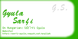 gyula sarfi business card